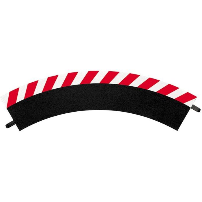 Carrera 132 / 124 Accessories - Außenrandstreifen para Curva 1/60° (3), Endstücke (2)
