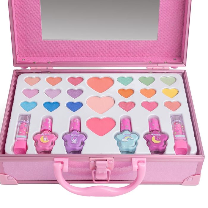 MARTINELIA 85504 Maletín de Maquillaje Little Unicorn, Set Completo para Niñas con Sombras, Esmaltes, Rubores y Labiales 4