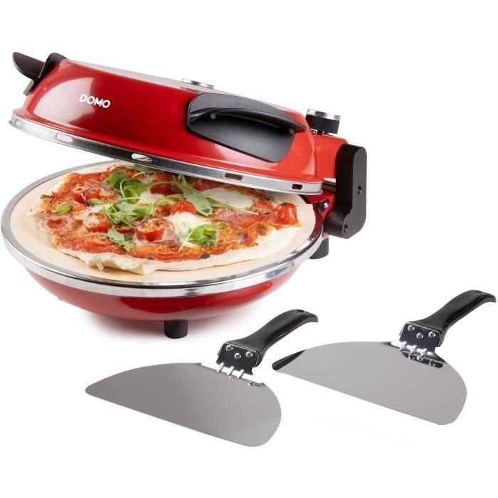 Horno de pizza - DOMO - DO9284PZ - Eléctrico 1200W - Piedra cerámica - Rojo 3 Horno de pizza - DOMO - DO9284PZ - Eléctrico 1200W - Piedra cerámica - Rojo 3