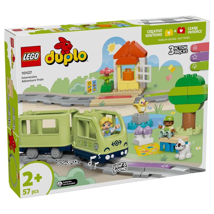 Lego Tren de aventuras interactivo 10427 - Juguetes de aprendizaje temprano para niños de 2 años