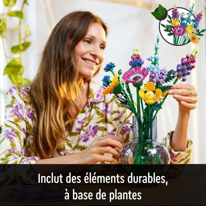 LEGO Icons 10313 Bouquet of Wild Flores, plantas artificiales con amapolas, para adultos 5 LEGO Icons 10313 Bouquet of Wild Flores, plantas artificiales con amapolas, para adultos 5