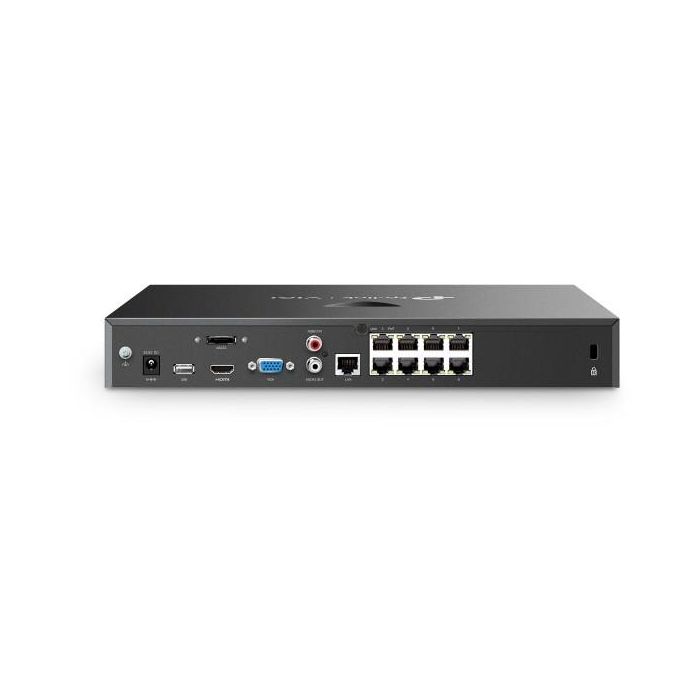 TP-Link NVR2008H-8MP Omada VIGI Grabador de Video en Red 8 Canales PoE+ 8MP 4K para Cámaras IP de Seguridad 1