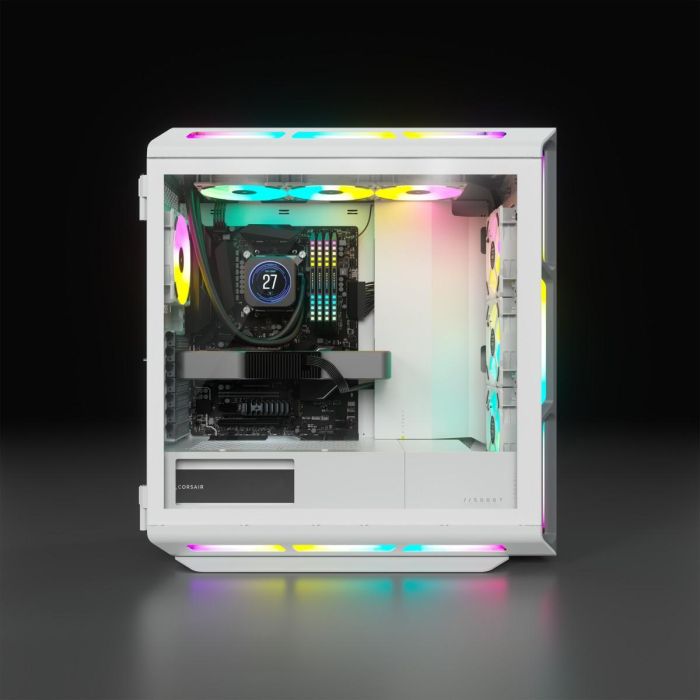 Corsair 5000T iCUE Midi Torre RGB Cristal Templado Blanca 2 Corsair 5000T iCUE Midi Torre RGB Cristal Templado Blanca 2