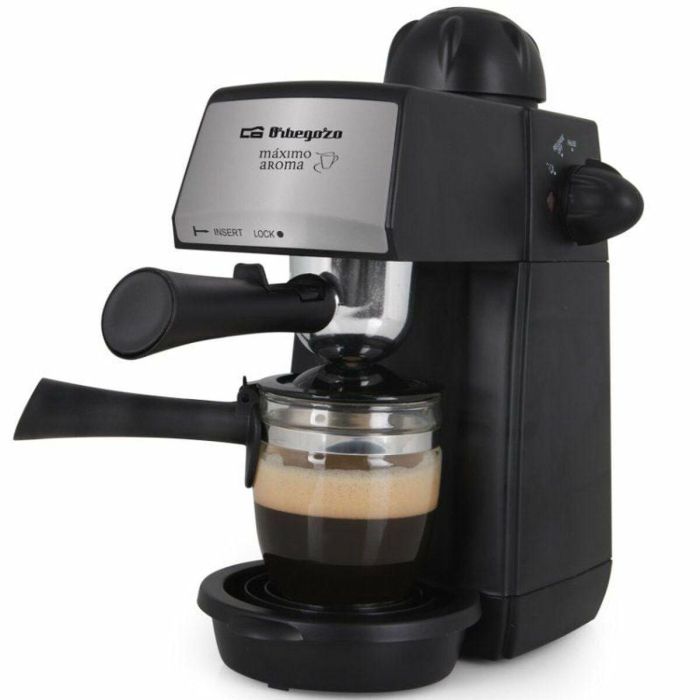 Orbegozo EXP 4600 Cafetera de Hidropresión 870W 5 Bares 2-4 Tazas, con Vaporizador de Leche, Jarra de Cristal y Bandeja Extraíble Orbegozo EXP 4600 Cafetera de Hidropresión 870W 5 Bares 2-4 Tazas, con Vaporizador de Leche, Jarra de Cristal y Bandeja Extraíble