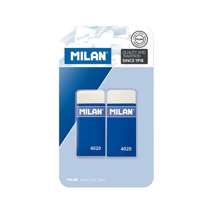 Goma De Borrar Milan 4020 Miga De Pan Blister De 2 Unidades 1