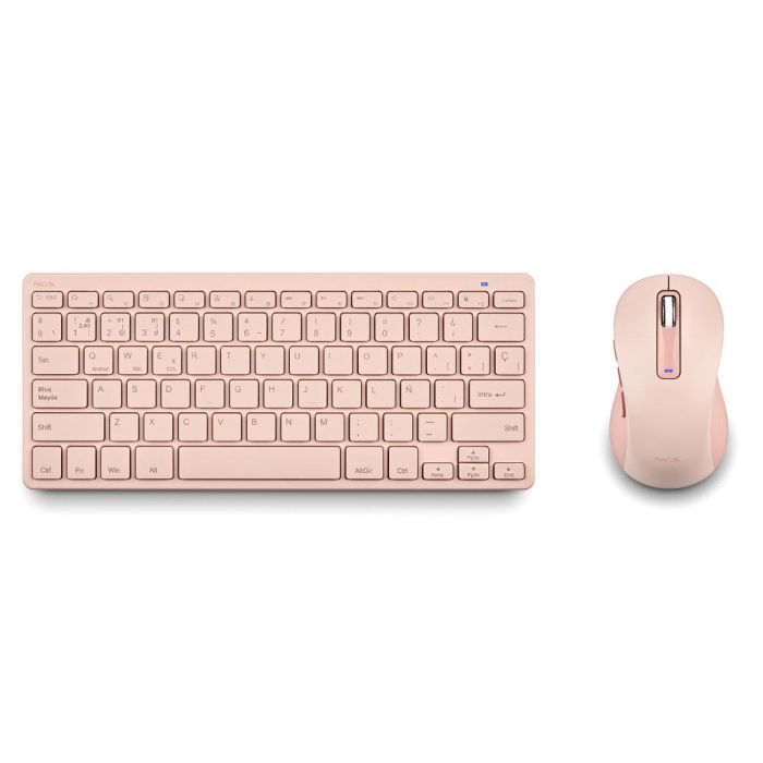 Teclado y Ratón NGS FANTASYKITPINK Qwerty Español Rosa 2 Teclado y Ratón NGS FANTASYKITPINK Qwerty Español Rosa 2
