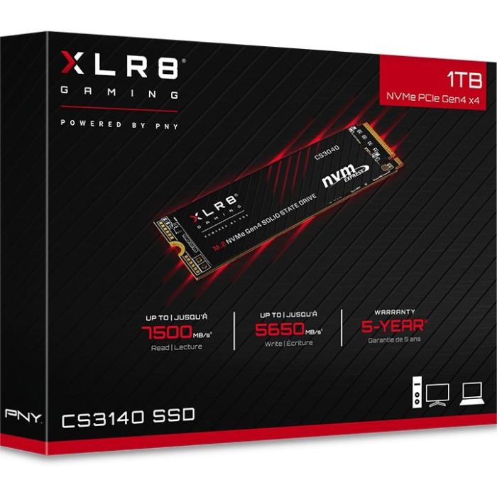 PNY XLR8 CS3140 1TB M.2 NVMe Gen4 x4 Internal Solid State Drive 3 PNY XLR8 CS3140 1TB M.2 NVMe Gen4 x4 Internal Solid State Drive 3