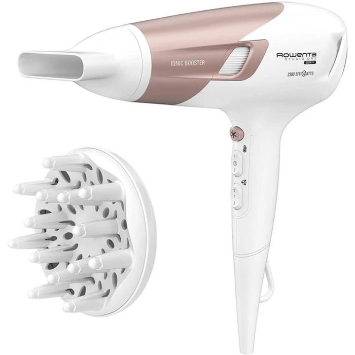 Rowenta Secador de Pelo Studio Dry Glow - Tecnología Effiwatts, Generador de Iones, 2300W, 3 Temperaturas, 2 Velocidades, Boquilla Concentradora y Difusor Rowenta Secador de Pelo Studio Dry Glow - Tecnología Effiwatts, Generador de Iones, 2300W, 3 Temperaturas, 2 Velocidades, Boquilla Concentradora y Difusor