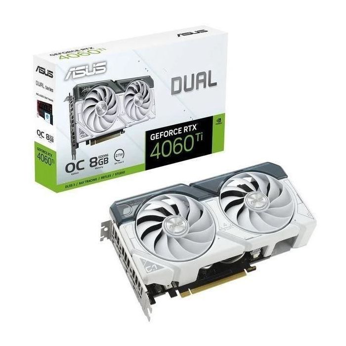 ASUS - Tarjeta gráfica - DUAL-RTX4060TI-O8G-WHITE