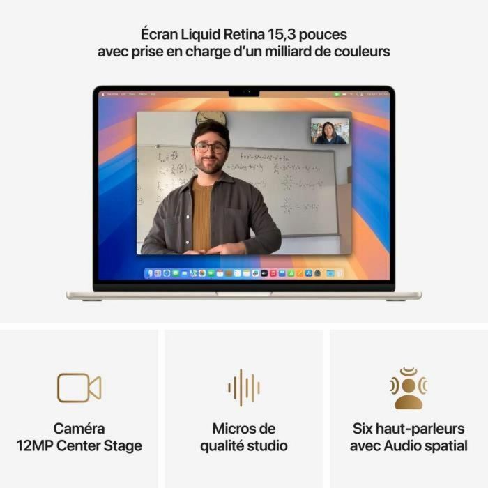 Apple - MacBook Air M4 de 15,3" (2025) - 24 GB de RAM - 512 GB de almacenamiento - CPU de 10 núcleos - GPU de 10 núcleos - Starlight 2 Apple - MacBook Air M4 de 15,3" (2025) - 24 GB de RAM - 512 GB de almacenamiento - CPU de 10 núcleos - GPU de 10 núcleos - Starlight 2