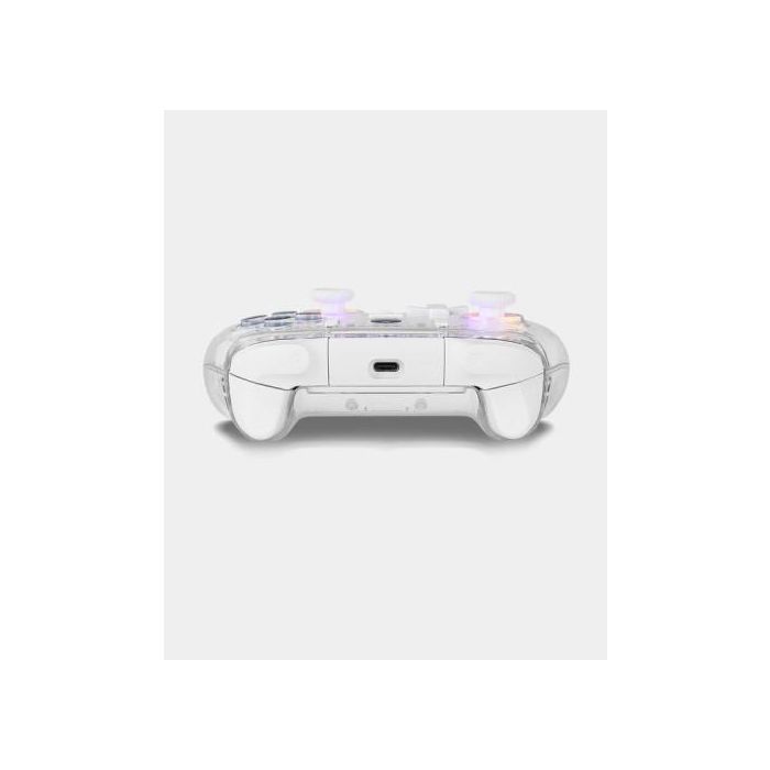 Krom NXKROMKRYSTAL Mando y volante Bluetooth/USB Gamepad Transparente para Android, Nintendo Switch, PC, iOS 8