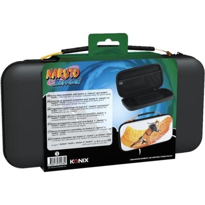 Konix Estuche Protector y de Transporte para Nintendo Switch 2 - Naruto Shippuden - Almacenamiento Accesorios - Motivo Naruto - Blanco 4