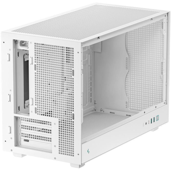 DeepCool CH260 WH Micro Torre Gaming PC Blanco, compatible con micro ATX/Mini-ITX, ventana de vidrio templado 7
