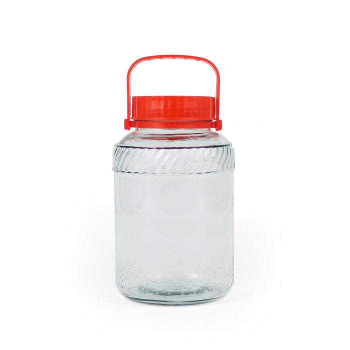 Inde Tarro de Vidrio La Mediterranea con Tapa y Asa, 3000 ml (16 x 16 x 23.9 cm) (6 Unidades) 1