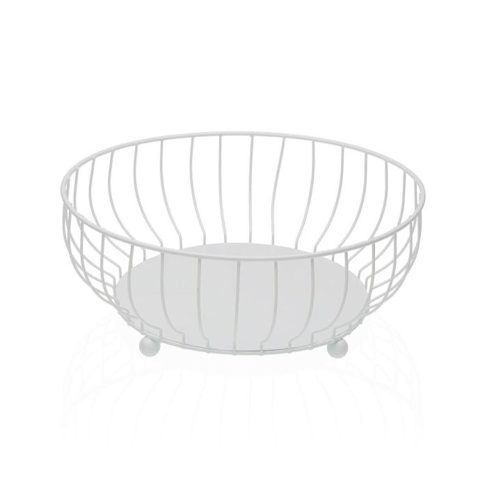 Frutero Versa Blanco Metal Acero 27,5 X 11 X 27,5 CM 0 Frutero Versa Blanco Metal Acero 27,5 X 11 X 27,5 CM 0