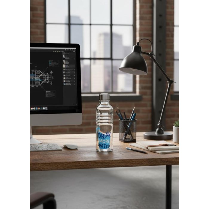 Botella Vidr.Decorada T/Acero 500Ml La Mediterran (24 Unidades) 2