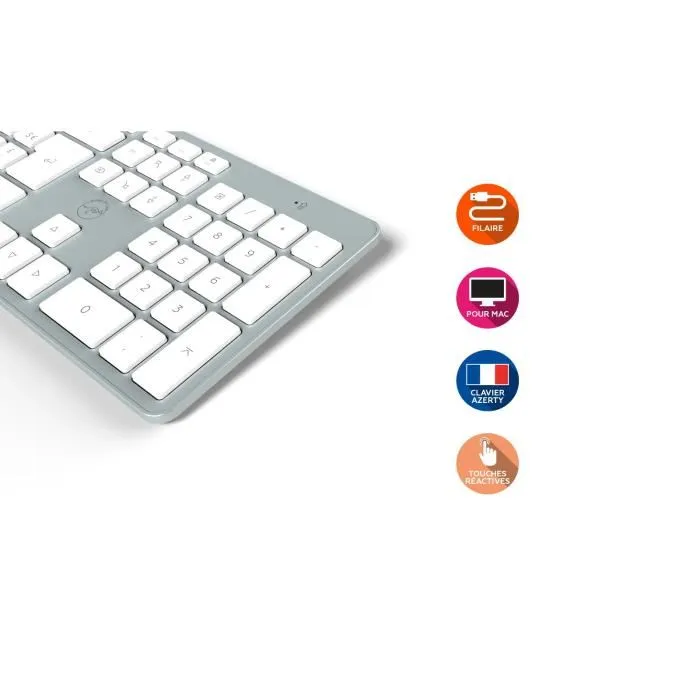 Mobility Lab ML300368 Teclado Design Touch Mac Cable Completo Numérico OS X USB Ultraplano 4