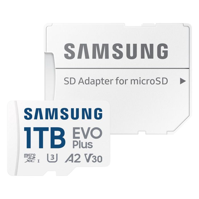 Samsung Tarjeta Memoria Micro SD EVO Plus 1TB microSDXC Clase 10 UHS-I U3 Velocidad 160MB/s con Adaptador SD 3