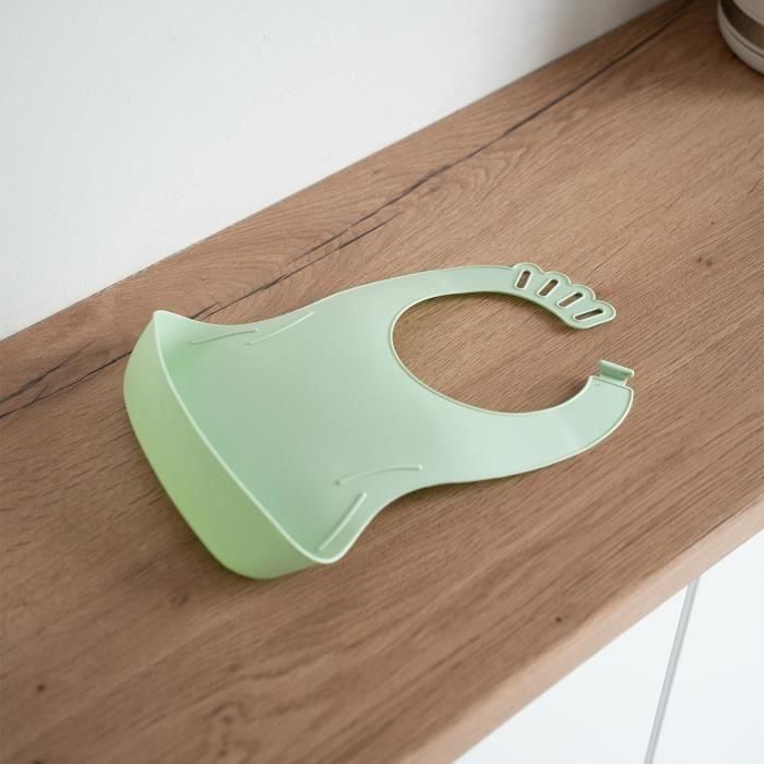 Set de 2 Baberos Bibou Verde Celadon - Charm Gris 4