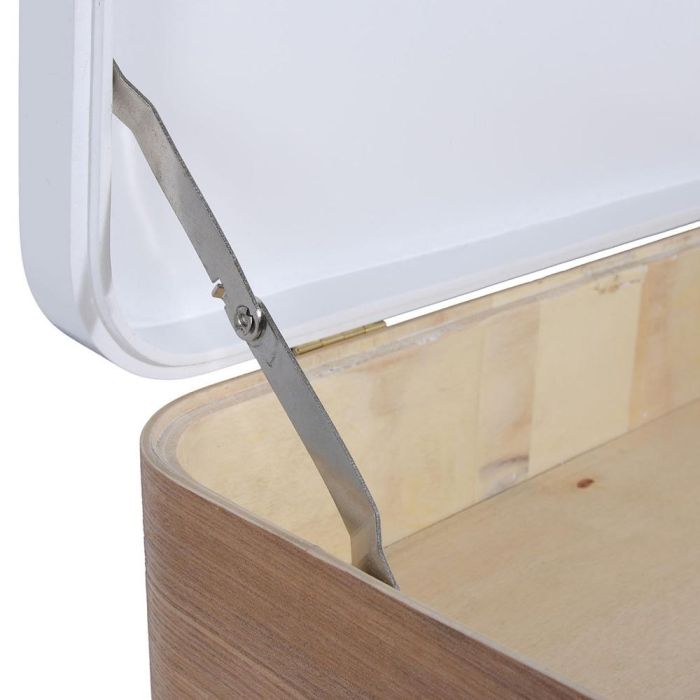 Home Deco Factory Essentiel Mesita de Noche Maleta Vintage Bicolor 40x30x51 cm 4