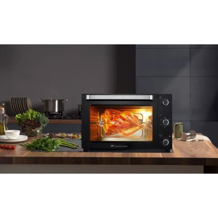 Continental Edison CEMF60B3 Mini Horno Eléctrico de Convección Natural Negro L60 x H39 x P48 cm 2 Continental Edison CEMF60B3 Mini Horno Eléctrico de Convección Natural Negro L60 x H39 x P48 cm 2