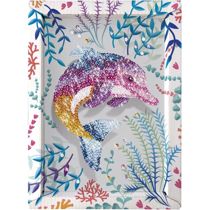 LANSAY 20326 Juego de Creación Colección Dolphins Lentejuelas para Niños 2
