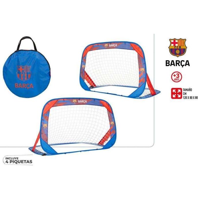 Set 2 porterias futbol pop up barça 120x80x80cm 1