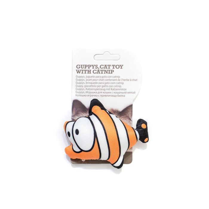 Gloria Juguete Guppys para Gatos con Catnip, Diseño de Pez y Plumas, Ideal para Lanzar o para que tu Gato Juegue Solo, Fabricado en Lona. 0 Gloria Juguete Guppys para Gatos con Catnip, Diseño de Pez y Plumas, Ideal para Lanzar o para que tu Gato Juegue Solo, Fabricado en Lona. 0