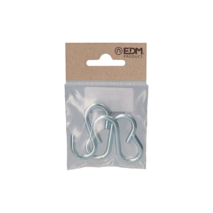 Edm Gancho Zincado Forma S 50 mm - Pack 3 uds. 1 Edm Gancho Zincado Forma S 50 mm - Pack 3 uds. 1