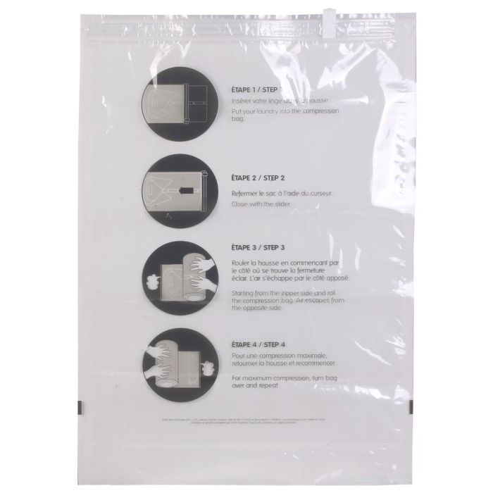 Jet Lag Juego de 2 Bolsas Vacío Maletas Reutilizables para Viaje S/L 35x50cm 40x60cm 4