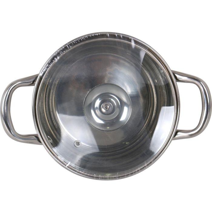 Cacerola Inde 18 cm (3L) Acero Inoxidable con Tapa New Ner (6 Unidades) 1 Cacerola Inde 18 cm (3L) Acero Inoxidable con Tapa New Ner (6 Unidades) 1