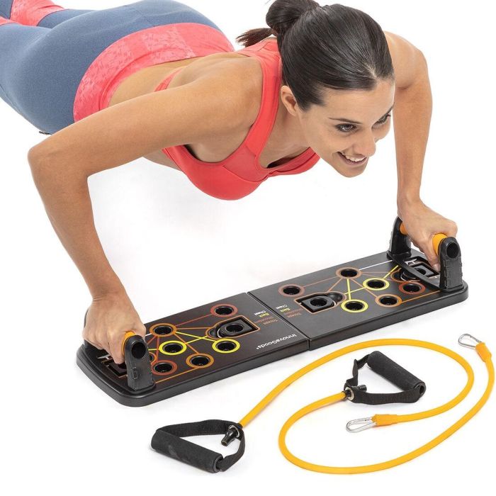 Tabla de Flexiones Push-Up con Bandas de Resistencia y Guía de Ejercicios Pulsher InnovaGoods 12