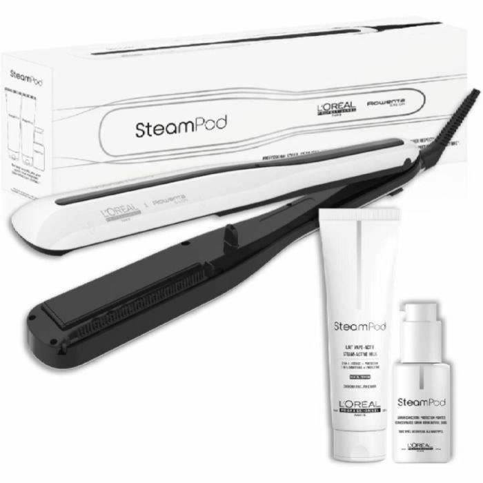 L'Oréal Professionnel UFR10011 Pack Steampod 3.0 - Plancha de vapor profesional 2 en 1 con Suero y Tratamiento activado por vapor - Blanco L'Oréal Professionnel UFR10011 Pack Steampod 3.0 - Plancha de vapor profesional 2 en 1 con Suero y Tratamiento activado por vapor - Blanco