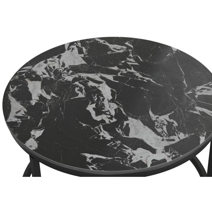 Consola Home ESPRIT Negro Metal Cerámica 80 x 80 x 1 cm 2 Consola Home ESPRIT Negro Metal Cerámica 80 x 80 x 1 cm 2