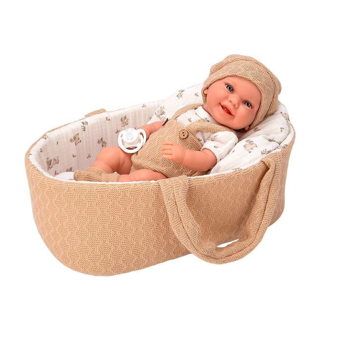 Muñecas Arias Muñeca Elegance Babyto Niño con Capazo y Bolsa, Cuerpo de Vinilo, 33 cm, Marrón, +3 años 1 Muñecas Arias Muñeca Elegance Babyto Niño con Capazo y Bolsa, Cuerpo de Vinilo, 33 cm, Marrón, +3 años 1