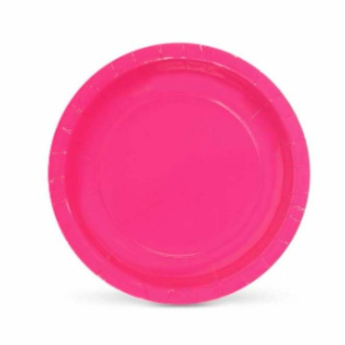 Set de Platos Algon Desechables Cartón Fucsia 20 x 20 x 1,5 cm (36 Unidades) 1