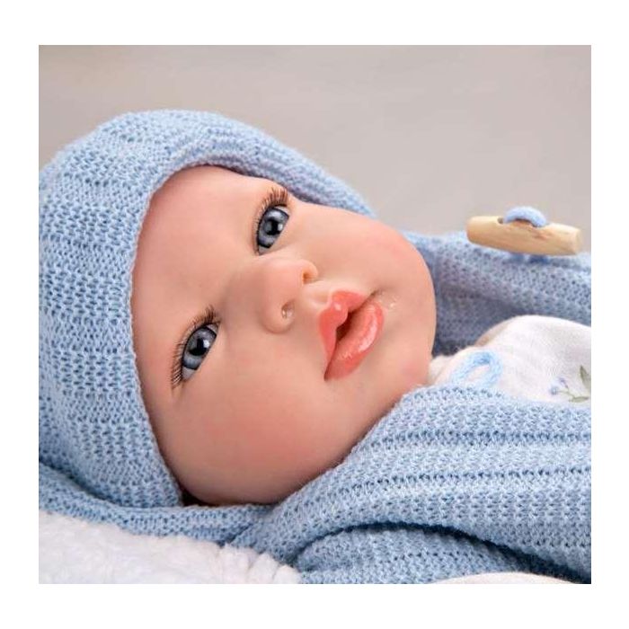 Muñeca reborn arias 40 cm martin azul c/manta 7 Muñeca reborn arias 40 cm martin azul c/manta 7