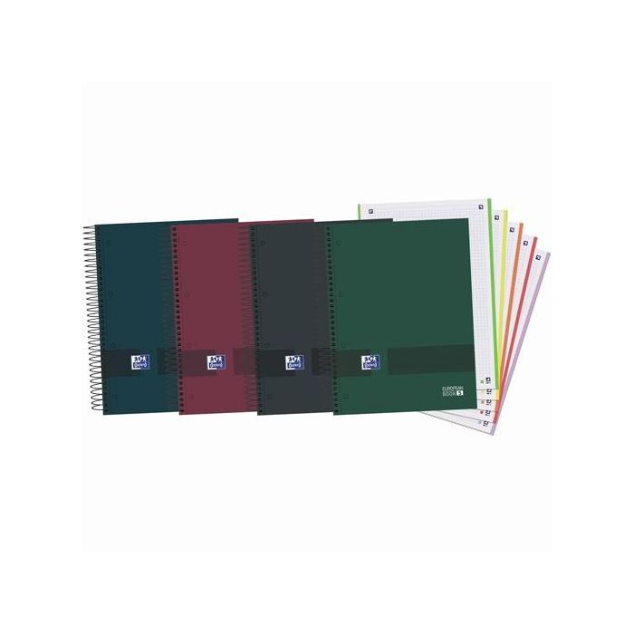 Oxford Cuaderno & You Europeanbook 5 Write&Erase A4+ 120H 5x5 Microperforado Tapa Extradura Surtido Neutro (Pack 5 Unidades) (5 Unidades)