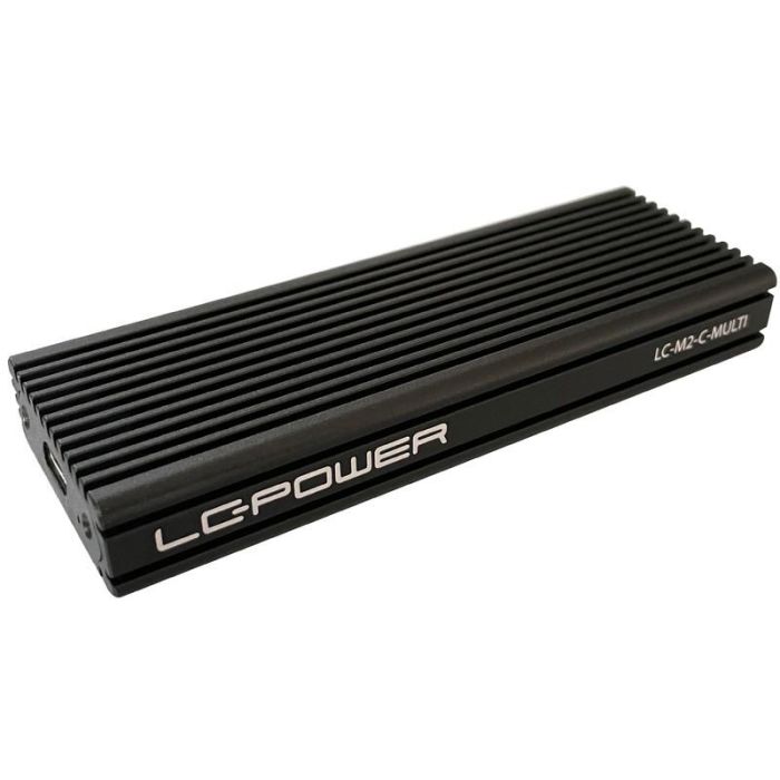 LC-Power LC-M2-C-MULTI Caja Externa M.2 NVMe/SATA SSD USB 3.2 Gen2 (10 Gbit/s) Aluminio Negro
