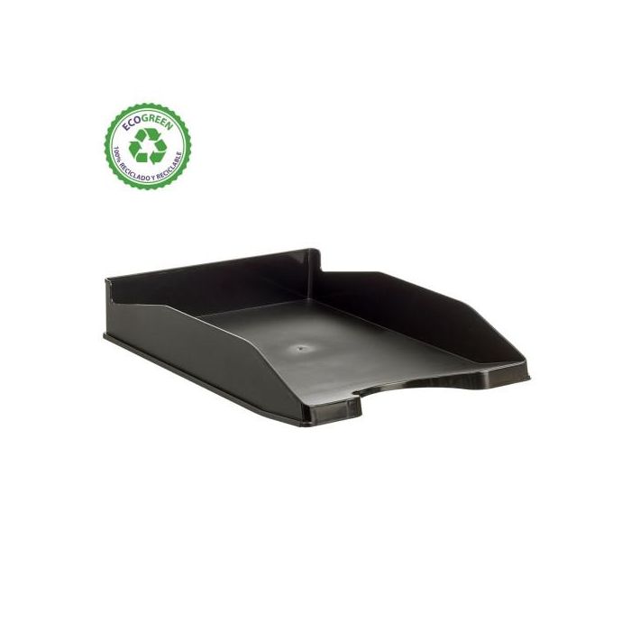 Archivo 2000 Bandeja Apilable 3 Posiciones Fondo Liso Formato A4 y Folio 345x255x60 mm Negro