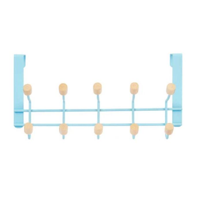 Perchero para Puertas Berilo W7912-10NB-BLUE Azul Madera Metal 35 x 17 x 15 cm (6 Unidades) 1 Perchero para Puertas Berilo W7912-10NB-BLUE Azul Madera Metal 35 x 17 x 15 cm (6 Unidades) 1