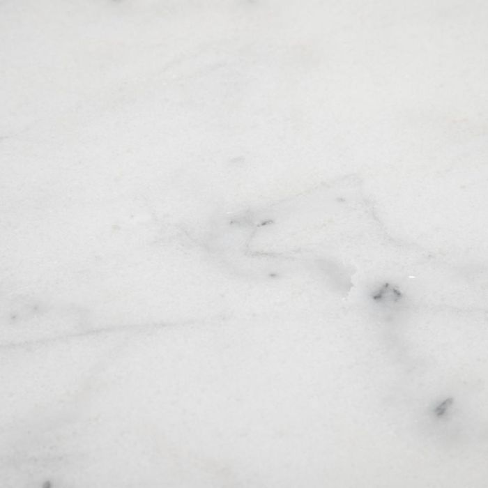 Mesa Auxiliar Blanco-Negro Metal-Mármol 70 X 70 X 71 cm