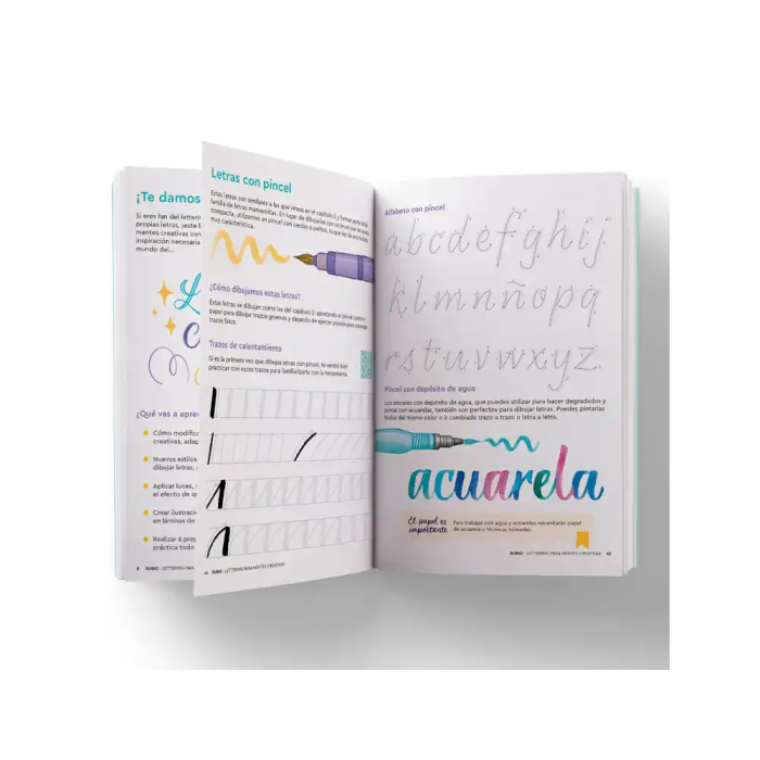 Rubio Cuaderno Lettering para Mentes Creativas Caligrafías 11x264x204 mm 3