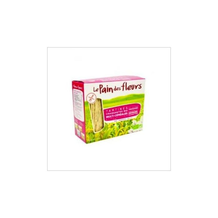 LE PAIN DES FLEURS Cracker Multi Cereales Arroz Trigo Sarraceno Mijo 150g Bio Sin Gluten Vegano