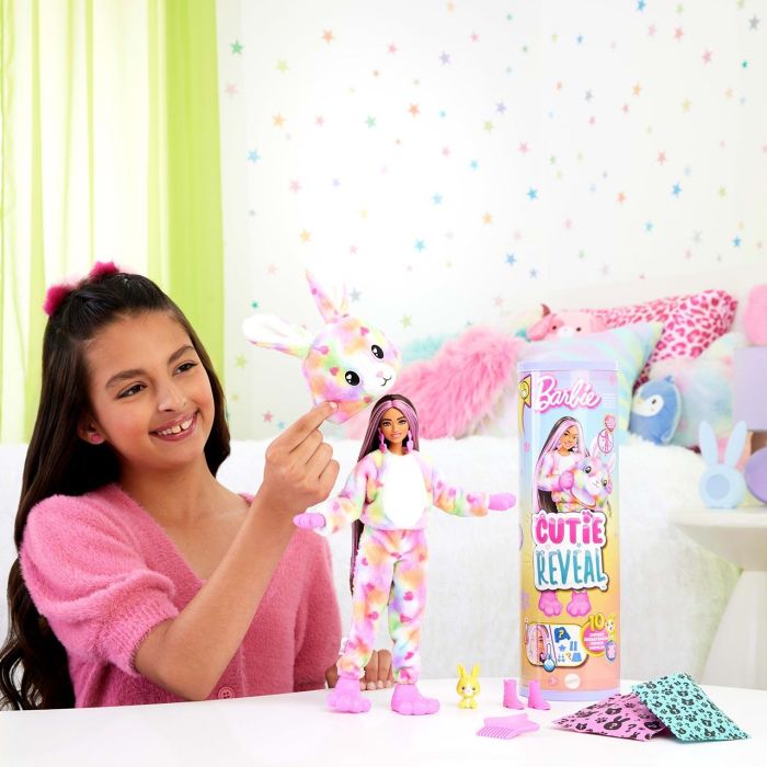 Barbie Hrk38 Muñeca Cutie Reveal Colección Sueños Colores Conejito con Disfraz, Accesorios, 10 Sorpresas y Cambio de Color 4 Barbie Hrk38 Muñeca Cutie Reveal Colección Sueños Colores Conejito con Disfraz, Accesorios, 10 Sorpresas y Cambio de Color 4