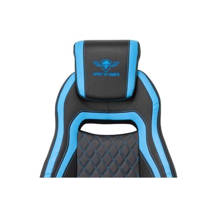 SILLA SPIRIT OF GAMER WILDCAT BLUE - MARCO MADERA - PISTON CLASE 3 - APOYABRAZOS ARTICULADOS - REPOSAPIES - 5 RUEDAS 360º - HASTA 120KG 3