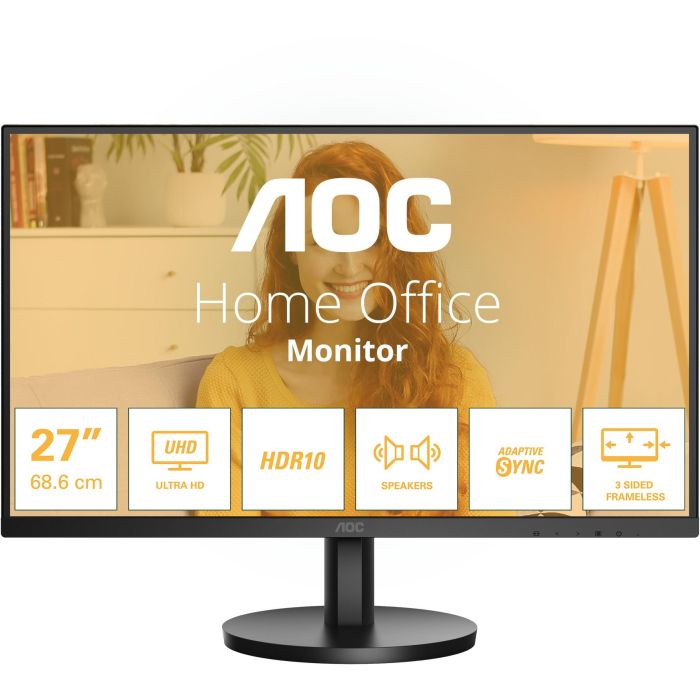 AOC U27B3A Monitor 27" 4K Ultra HD IPS Negro 3840x2160, 4ms, 2xHDMI+DP, Altavoces Integrados 0 AOC U27B3A Monitor 27" 4K Ultra HD IPS Negro 3840x2160, 4ms, 2xHDMI+DP, Altavoces Integrados 0