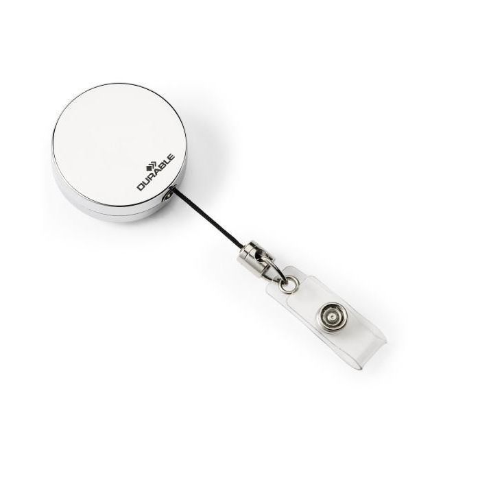 Durable CHROME Enrollacables para Tarjeta de Identificación con Correa de Botón a Presión de Alta Calidad Durable CHROME Enrollacables para Tarjeta de Identificación con Correa de Botón a Presión de Alta Calidad