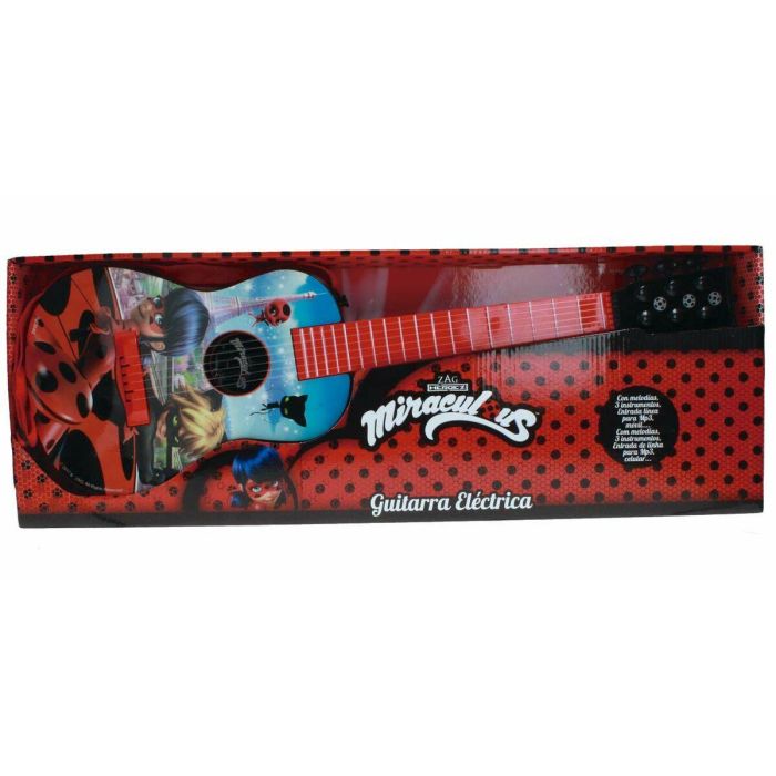 Reig Guitarra Electrónica Lady Bug Infantil de Plástico con Sonidos para Niños 3+ Años 3