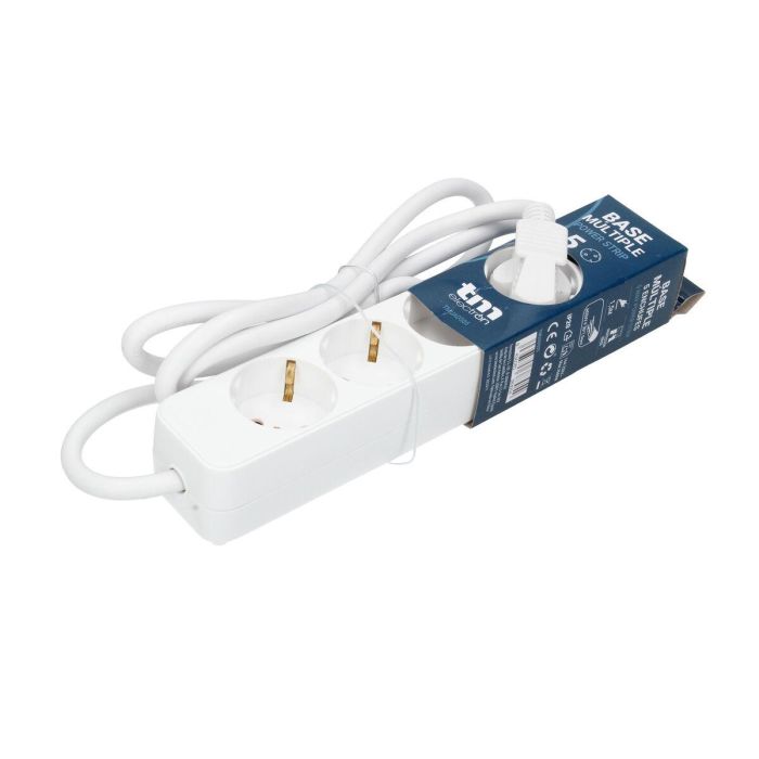 Regleta Enchufes 5 Tomas con Interruptor TM Electron TMUAD505S Blanco 3680 W (1,5 m) 1